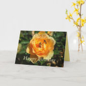ミッシェルハッピーバースデーイエローローズウィズミツバツ カード (黄色い花)