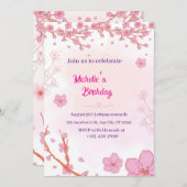 ミッシェル祝の誕生日に参加 招待状 (正面/裏面)