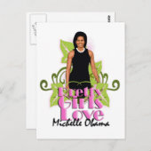 ミッシェルO「女かわいらしの子の恋」ポストカード ポストカード (正面/裏面)