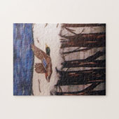 ミッションに参加したマラードアヒル ジグソーパズル (横)