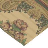 ミッションアールヌーボースタイルフローラ&葉フリーズ ショートテーブルランナー (コーナー)