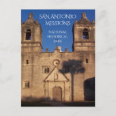 ミッションコンセプシオンチャーチサンアントニオミッションNHP ポストカード (正面)