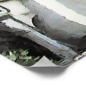 ミッションサンタバーバラウォーターカラープリント ポスター (角)