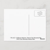 ミッションサンフェルナンドレイ ポストカード (裏面)