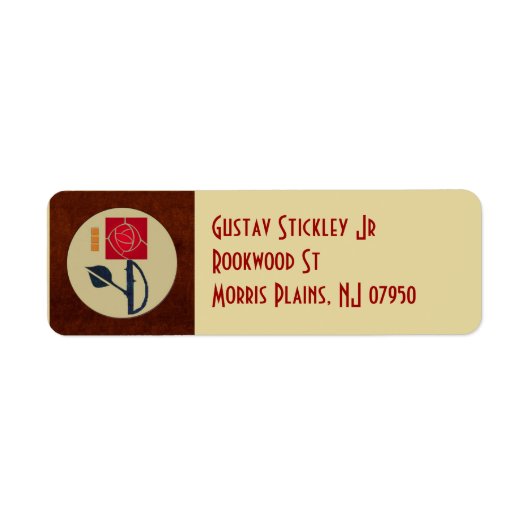 ミッションスタイルの素晴らしい芸術バラ ラベル (正面)