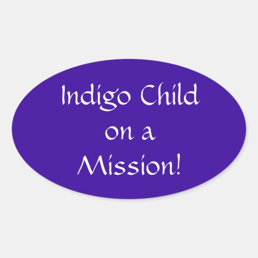 ミッションステッカーのIndigo Child 楕円形シール (正面)