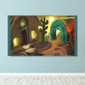 ミッションスペインの南西抽象芸術アート キャンバスプリント (インサイチュ (ウッドフロア))