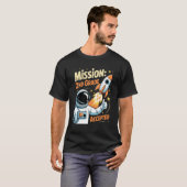 ミッションセカンド2年生受諾宇宙飛行士バックt tシャツ (正面フル)