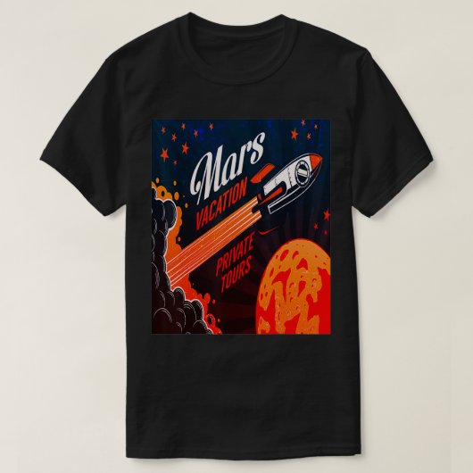 ミッションバケーションto火星ギフトアイディア tシャツ (デザイン正面)