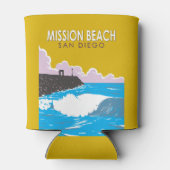 ミッションビーチカリフォルニアトラベルアートヴィンテージ 缶クーラー (裏面)
