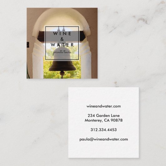 ミッションベルカリフォルニア写真旅行観光局 スクエア名刺 (正面/裏面)