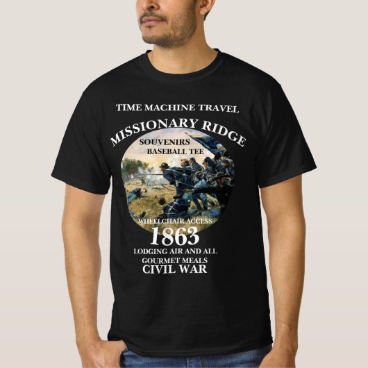 ミッションリージの戦い タイムマシン旅行 Tシャツ (正面)