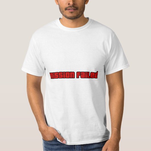 ミッション失敗、再挑戦 Tシャツ (正面)