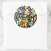 ミッション絵を描抽象芸術ズハンカマーアートジュンハウスアート ラウンドシール (バッグ)