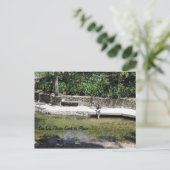 ミッション近くのクリークで足を持つ学生 ポストカード (スタンド正面)