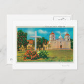 ミッション サンタバーバラ ビュー ポストカード (正面/裏面)