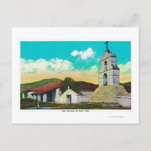 ミッション・サン・アントニオ・デ・パラ(パラ、CA) ポストカード (正面)