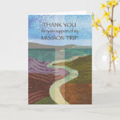 ミッション・トリップ・サポートへの信仰の旅に感謝 カード (黄色い花)