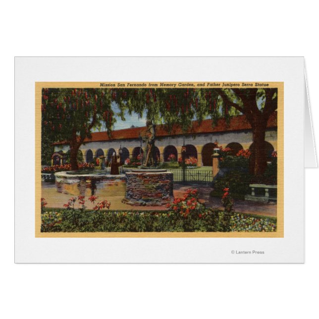 ミッション、メモリアーデン、セラ像のビュー (正面横)