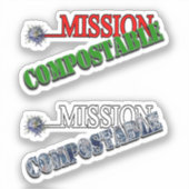 ミッション： COMPOSTABLE シール (正面)