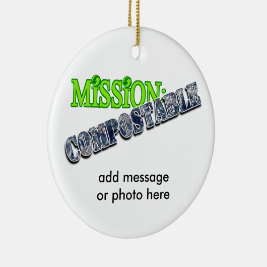 ミッション： COMPOSTABLE セラミックオーナメント (右)