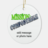 ミッション： COMPOSTABLE セラミックオーナメント (左)