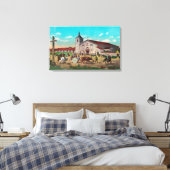 ミッションSanta Clara de Asisサンタクララ（カリフォルニア州） キャンバスプリント (インサイチュ (寝室))