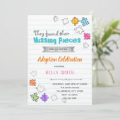 ミッシング・ピース 養子縁組パーティー招待状 招待状 (スタンド正面)