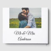 ミッシンプルズミニマルは名前を追加する写真wedd ゲストブック (裏面)