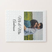 ミッシンプルズミニマルは名前を追加する写真wedd ジグソーパズル (横)