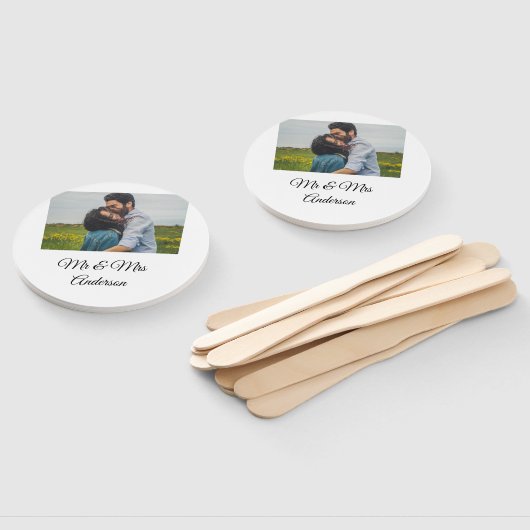 ミッシンプルズミニマルは名前を追加する写真wedd ハンドファン (組立なし)