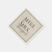 ミッシンプルトブライダルシャワー恋しく思ベージュ色アイボリー紙 スタンダードカクテルナプキン (角)