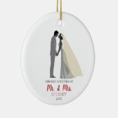 ミッシンプルパーソナライズされたトとしての初めてのクリスマス セラミックオーナメント (右)