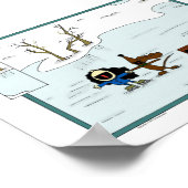 ミッジアンドメリッサフロアスケートで滑る漫画ポスター ポスター (角)