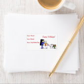 ミッジ「ハッピーホリデー」住所 シールカスタマイズ-  ラベル (インサイチュ)