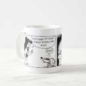 ミッジ"ブラックフライデー"漫画マグ コーヒーマグカップ (正面左)