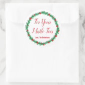 ミッスルつま先ラベル、ギフトラベル、クリスマス ラウンドシール (バッグ)