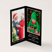 ミッスルトアド、家族写真クリスマスカード 名刺 (内部)