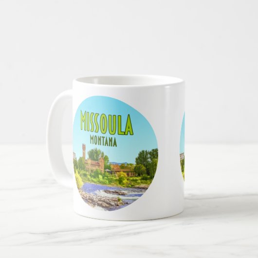 ミッソラモンタナダウンタウンリバーヴィンテージ コーヒーマグカップ (正面左)