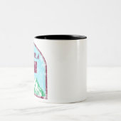 ミッソーラモンタナ州ヴィンテージ ツートーンマグカップ (中央)