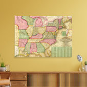 ミッチェルのアメリカ共和国国地図 キャンバスプリント (インサイチュ (リビング))