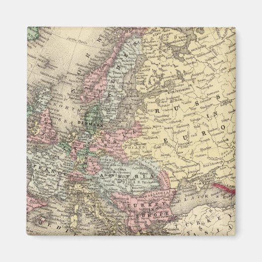 ミッチェルのヨーロッパの地図 マグネット (正面)