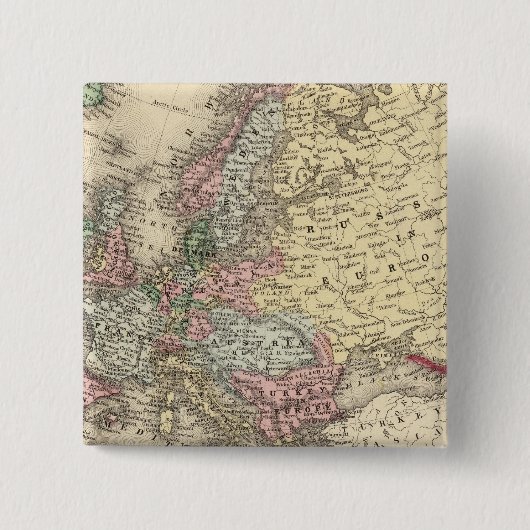 ミッチェルのヨーロッパの地図 缶バッジ (正面)