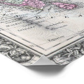 ミッチェルの地図 |インド、チベット、中国、東南アジア ポスター (角)