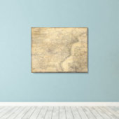 ミッチェルの州の地図統一された キャンバスプリント (インサイチュ (ウッドフロア))