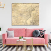 ミッチェルの州の地図統一された キャンバスプリント (インサイチュ (リビング))