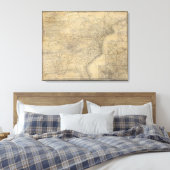ミッチェルの州の地図統一された キャンバスプリント (インサイチュ (寝室))