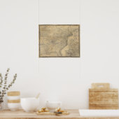 ミッチェルの州の地図統一された ポスター (キッチン)