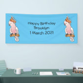 ミッチェル専攻のコッカトゥー鳥マンガイラストレーション 横断幕 (トレードショー)