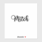 ミッチ名 – 手書き書道 シール (シート)